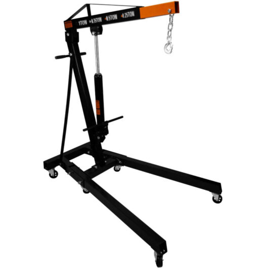 Monster Shop - Engine Crane 1 Tonne Ton 1000kg Hydraulic Pump Handle Folding