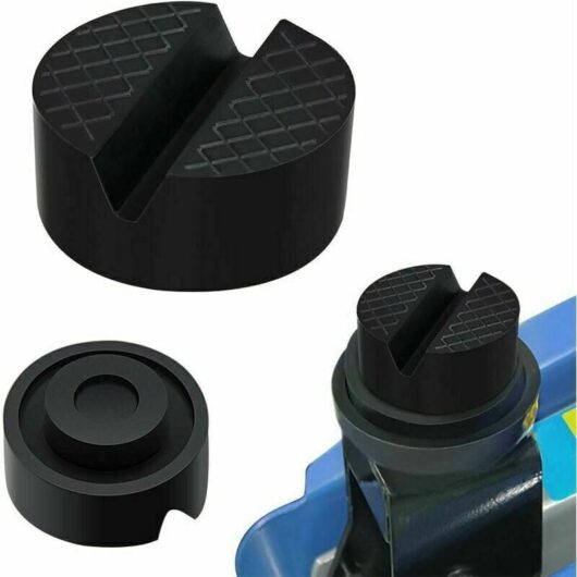 Cyslmuk - 2pcs Universal Car Jack Rubber Support Block Hydraulic Concave Pad Rubber Support Block