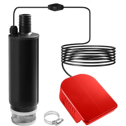 Battery-powered submersible pump, compatible with Milwaukee 18V battery, mini water, diesel, water and fuel pump adapter with sediment filters