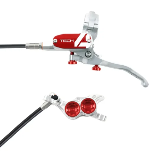 Hope Tech 4 E4 Brake Lever/Calliper Silver/Red